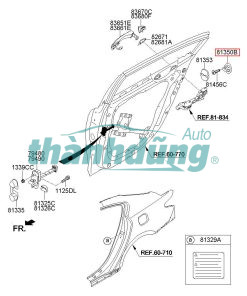 CƠ CẤU KHÓA CỬA LÙA HYUNDAI SOLATI 2018-2022