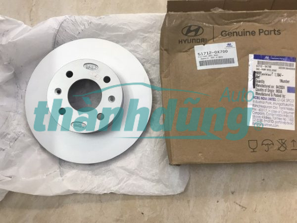 Đĩa phanh trước xe Hyundai I10 2014 | 51712-0X700